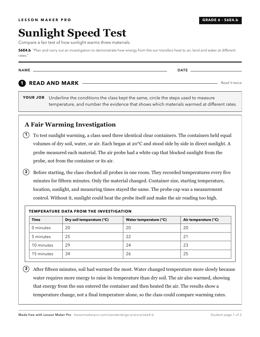 Preview of the S6E4.b printable worksheet