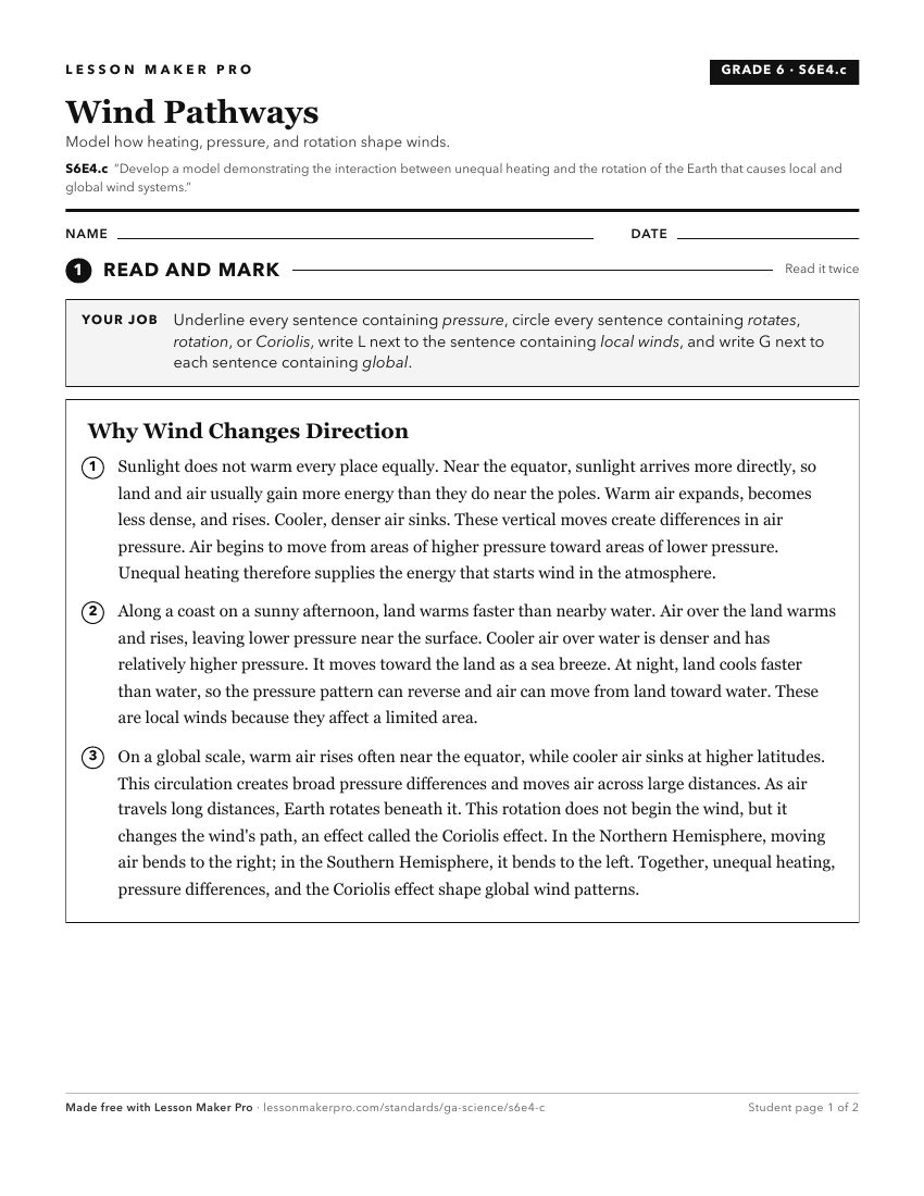 Preview of the S6E4.c printable worksheet