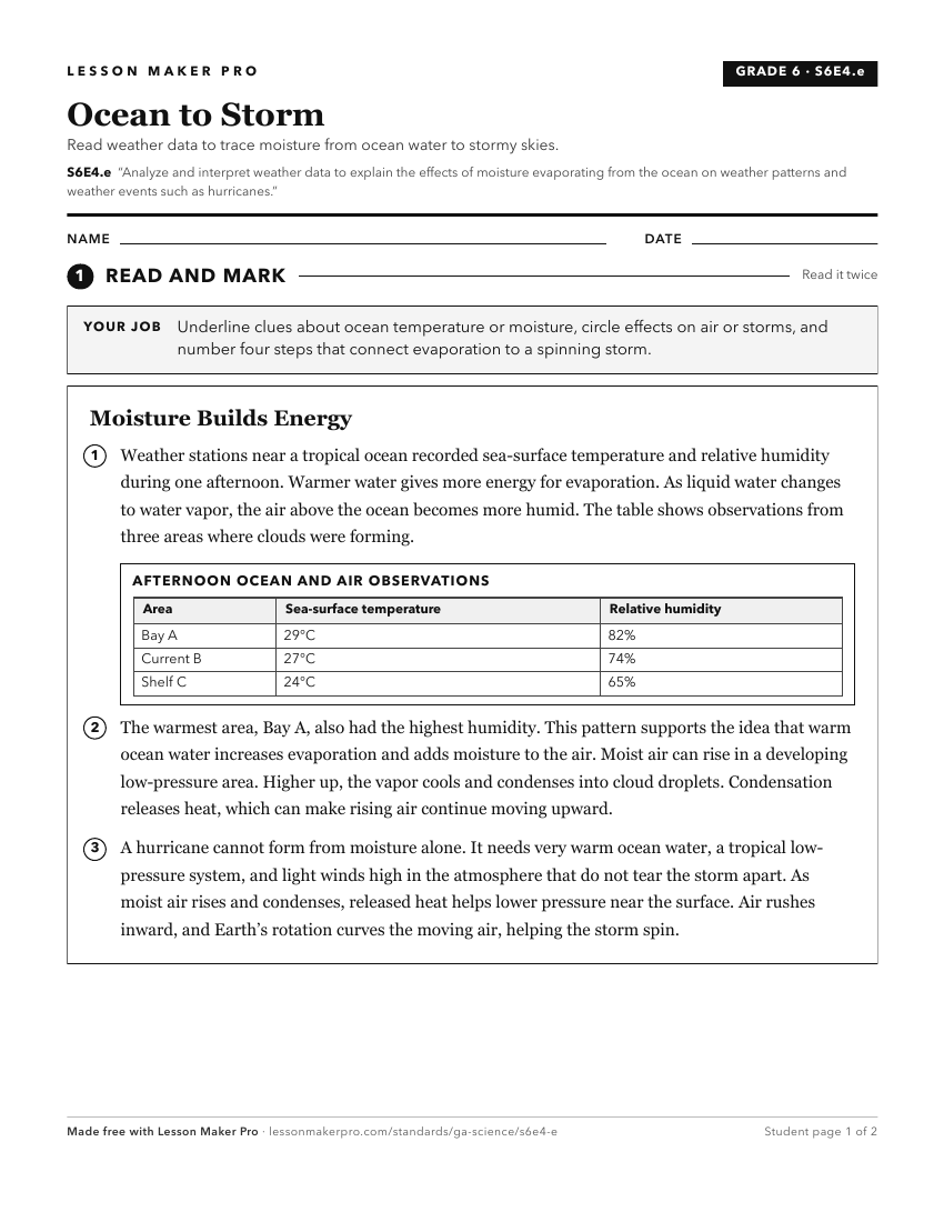 Preview of the S6E4.e printable worksheet