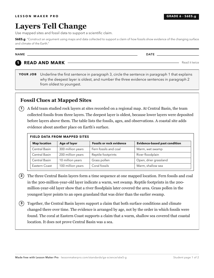 Preview of the S6E5.g printable worksheet