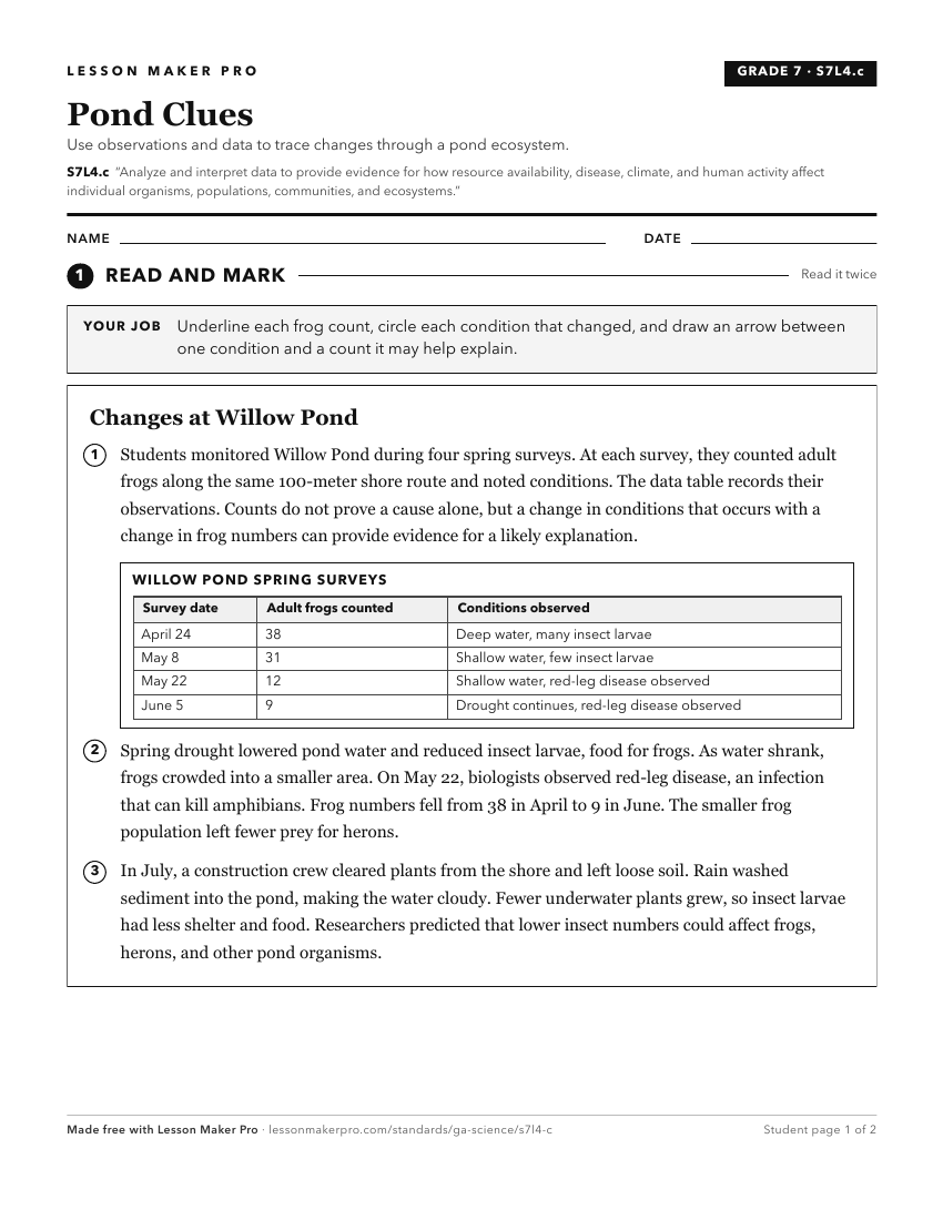 Preview of the S7L4.c printable worksheet