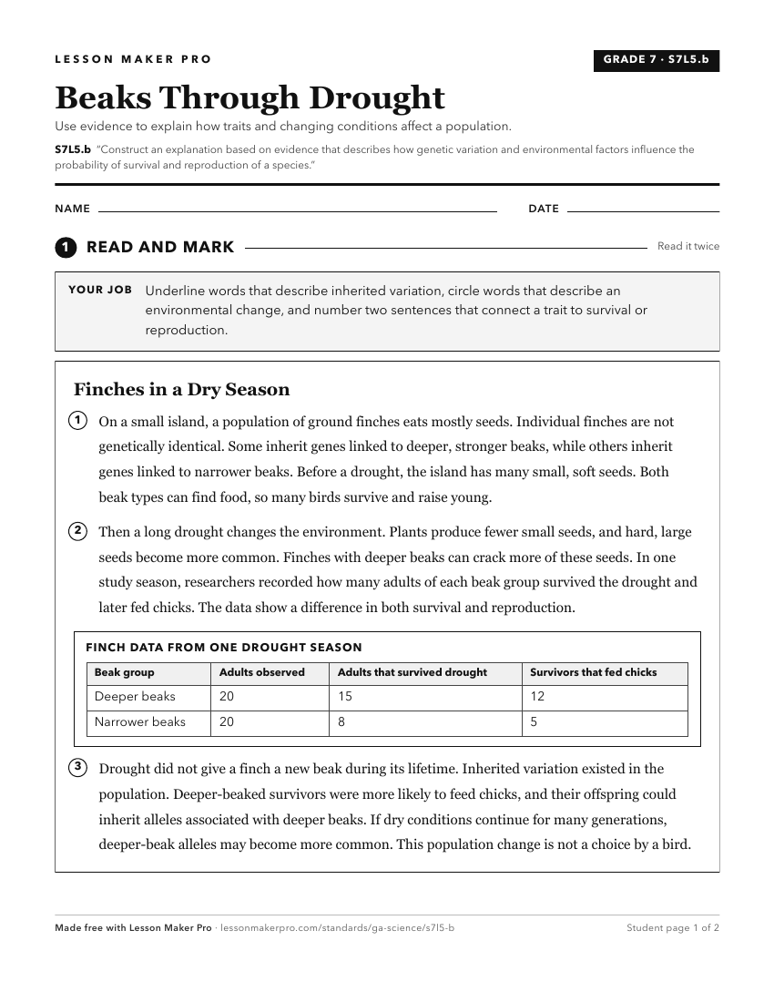 Preview of the S7L5.b printable worksheet
