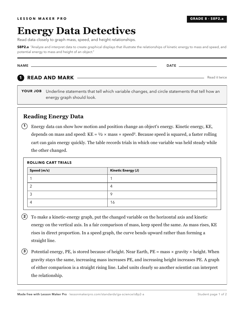 Preview of the S8P2.a printable worksheet