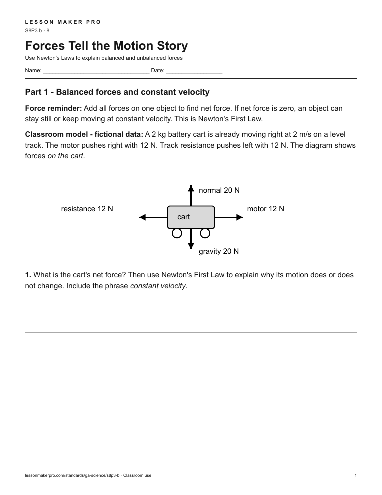 Preview of the S8P3.b printable worksheet