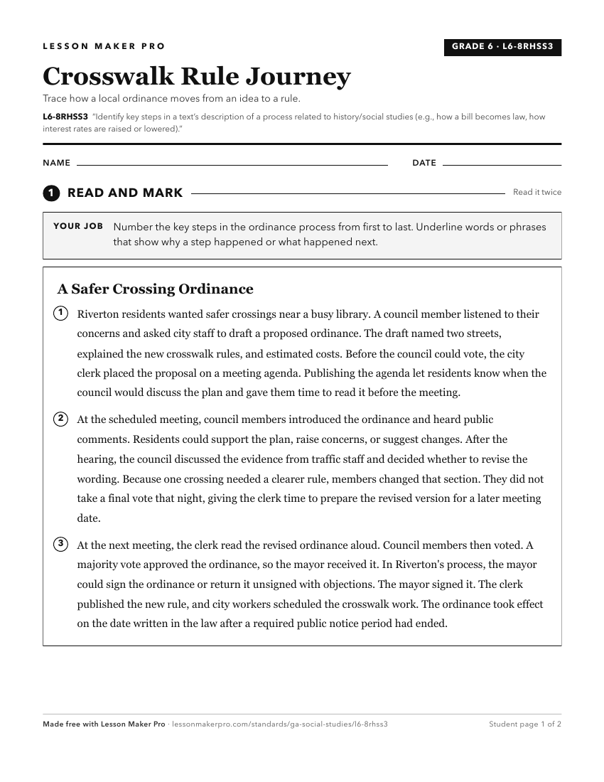Preview of the L6-8RHSS3 printable worksheet