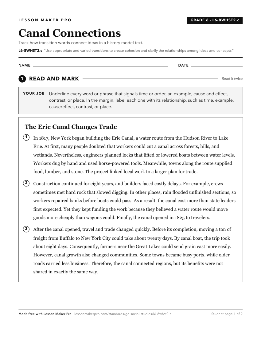 Preview of the L6-8WHST2.c printable worksheet
