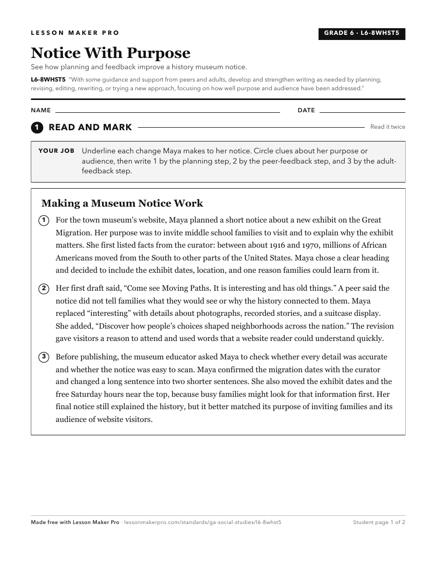 Preview of the L6-8WHST5 printable worksheet