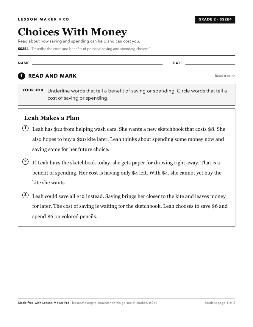 Preview of the SS2E4 printable worksheet