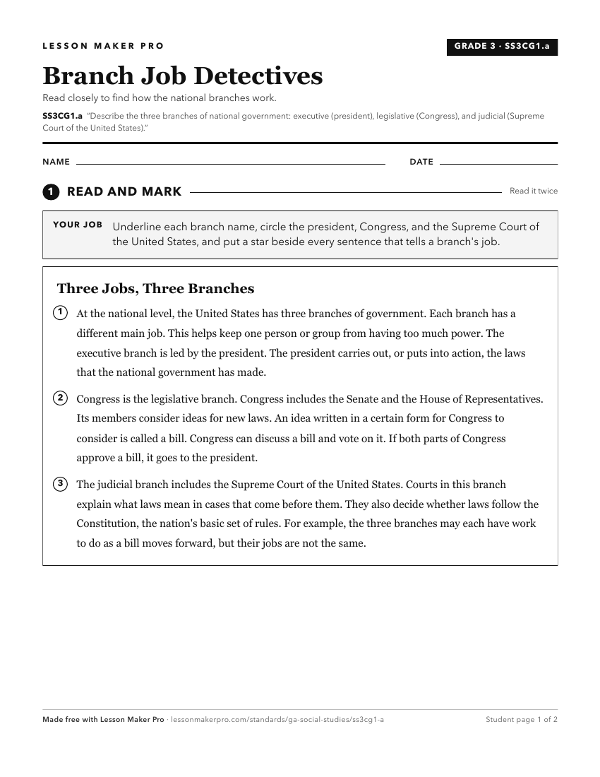 Preview of the SS3CG1.a printable worksheet
