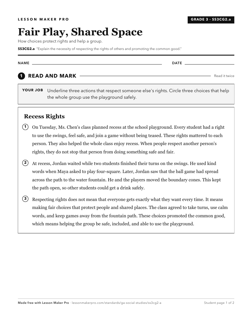 Preview of the SS3CG2.a printable worksheet