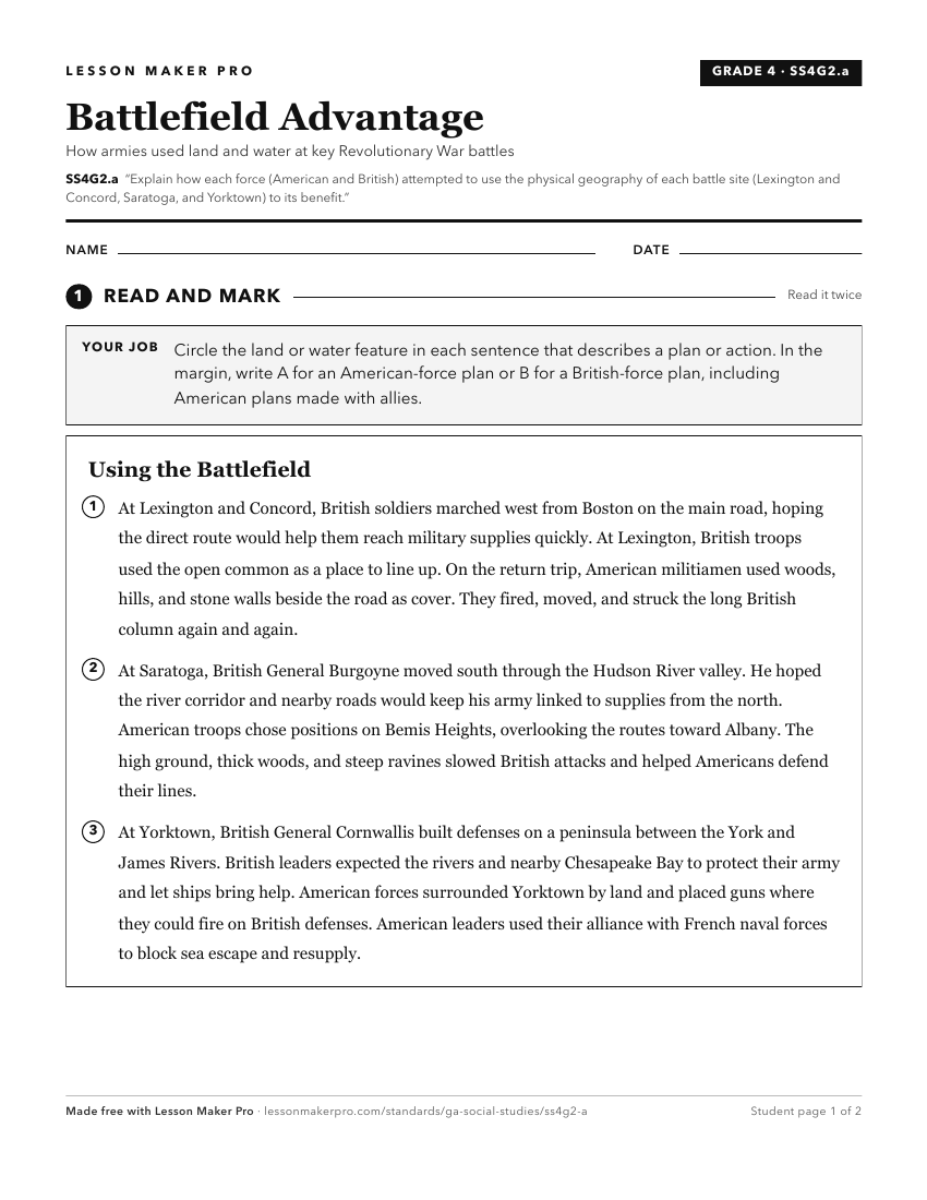 Preview of the SS4G2.a printable worksheet
