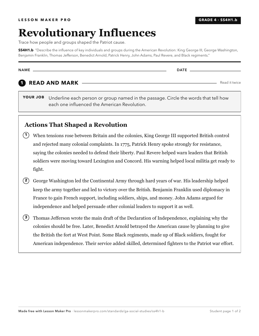 Preview of the SS4H1.b printable worksheet