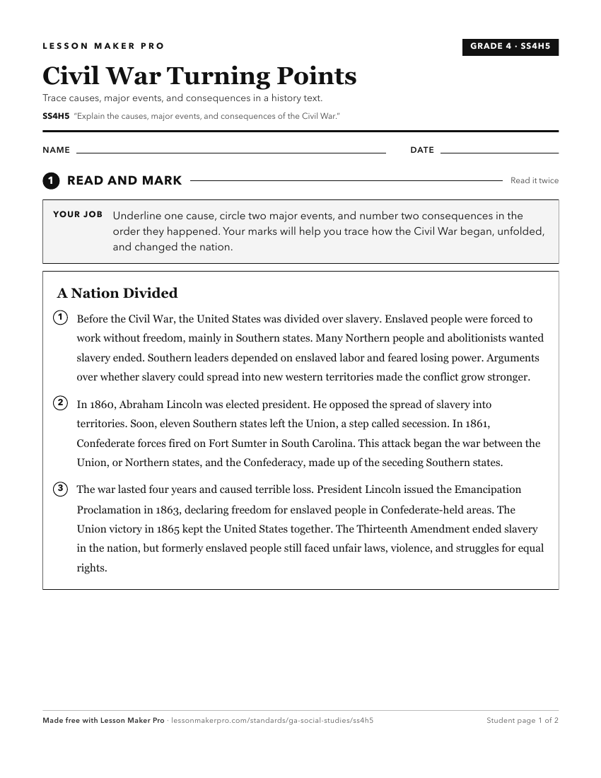 Preview of the SS4H5 printable worksheet