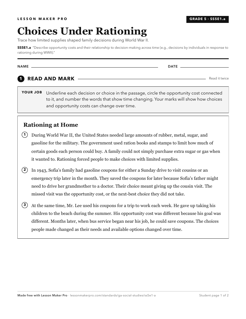 Preview of the SS5E1.a printable worksheet
