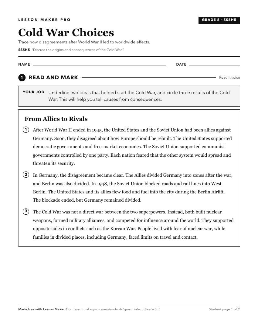 Preview of the SS5H5 printable worksheet
