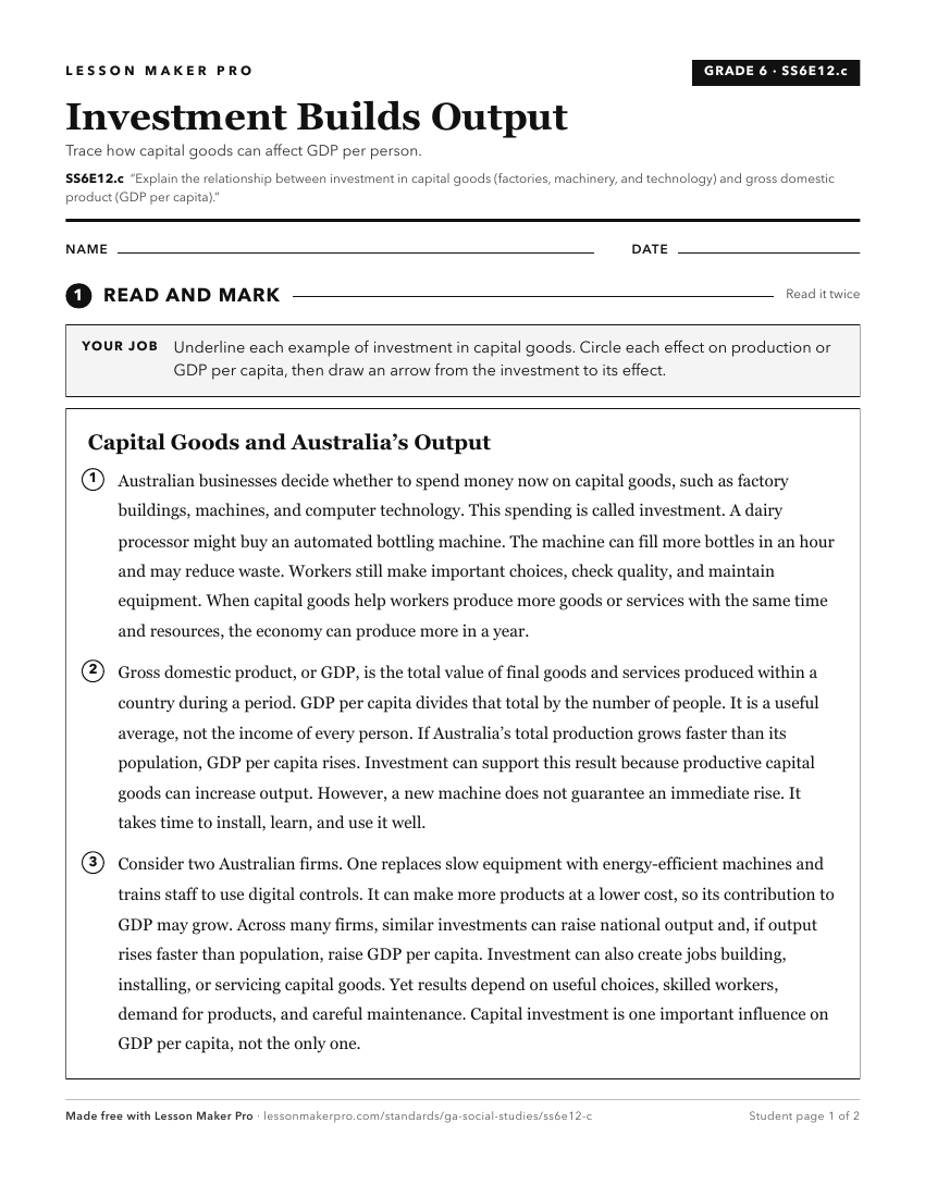 Preview of the SS6E12.c printable worksheet