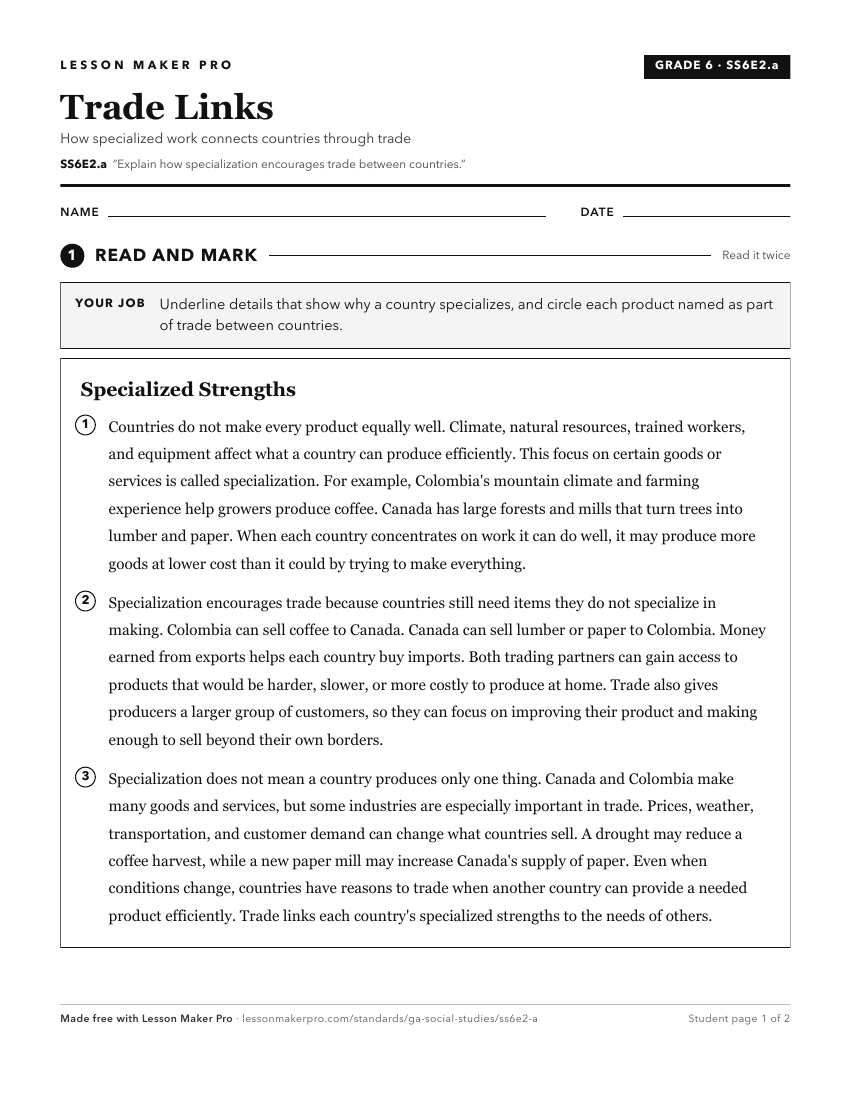 Preview of the SS6E2.a printable worksheet
