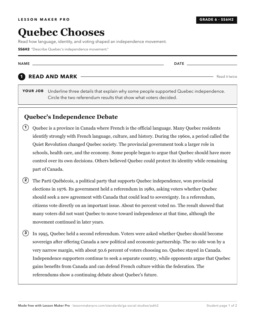 Preview of the SS6H2 printable worksheet