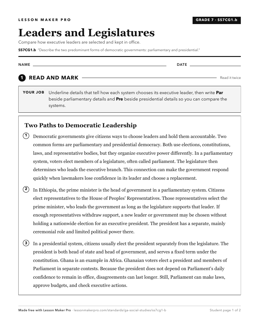 Preview of the SS7CG1.b printable worksheet