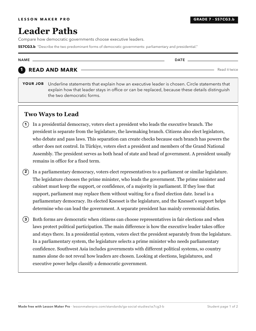Preview of the SS7CG3.b printable worksheet