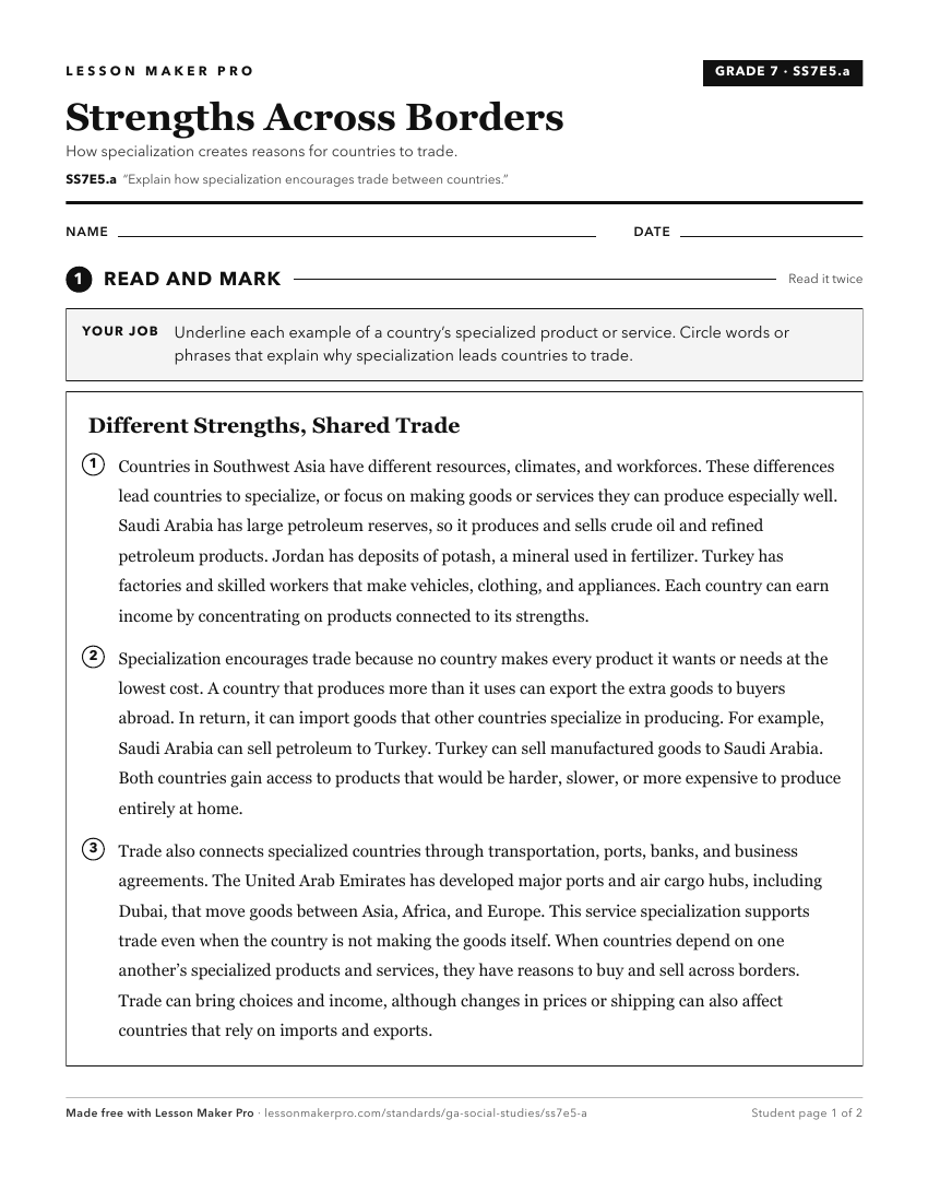 Preview of the SS7E5.a printable worksheet