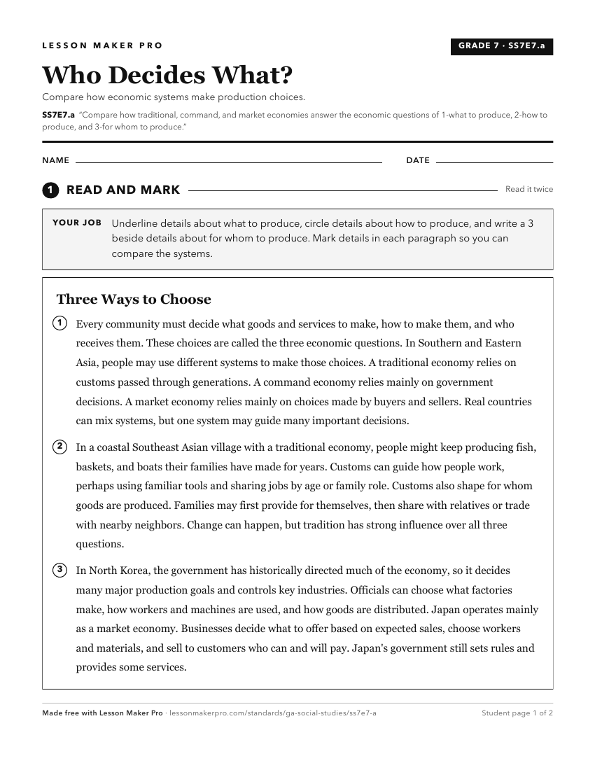 Preview of the SS7E7.a printable worksheet
