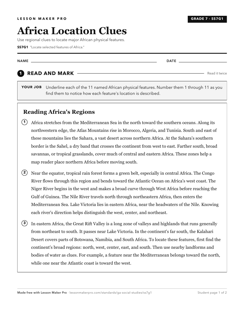 Preview of the SS7G1 printable worksheet