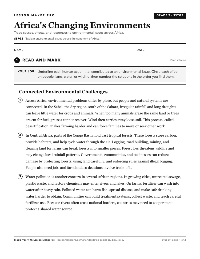 Preview of the SS7G2 printable worksheet