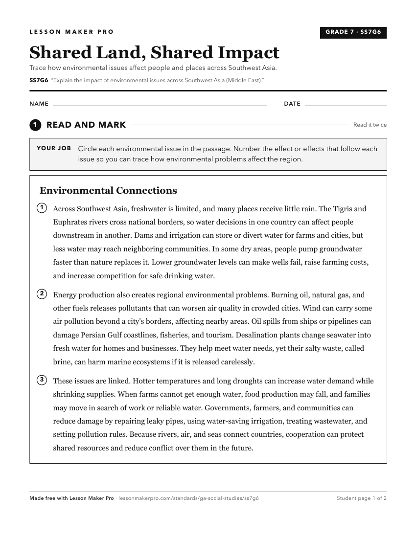 Preview of the SS7G6 printable worksheet