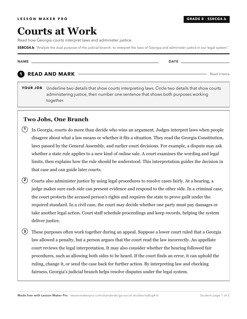 Preview of the SS8CG4.b printable worksheet