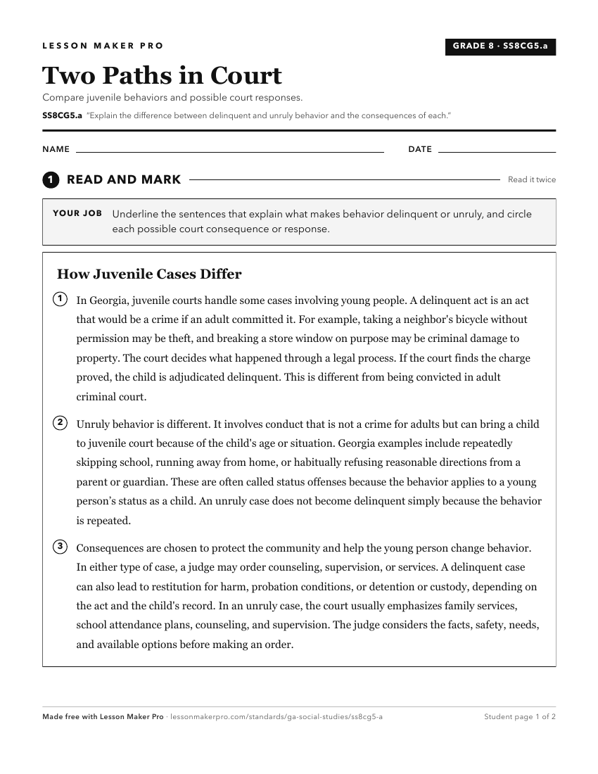 Preview of the SS8CG5.a printable worksheet