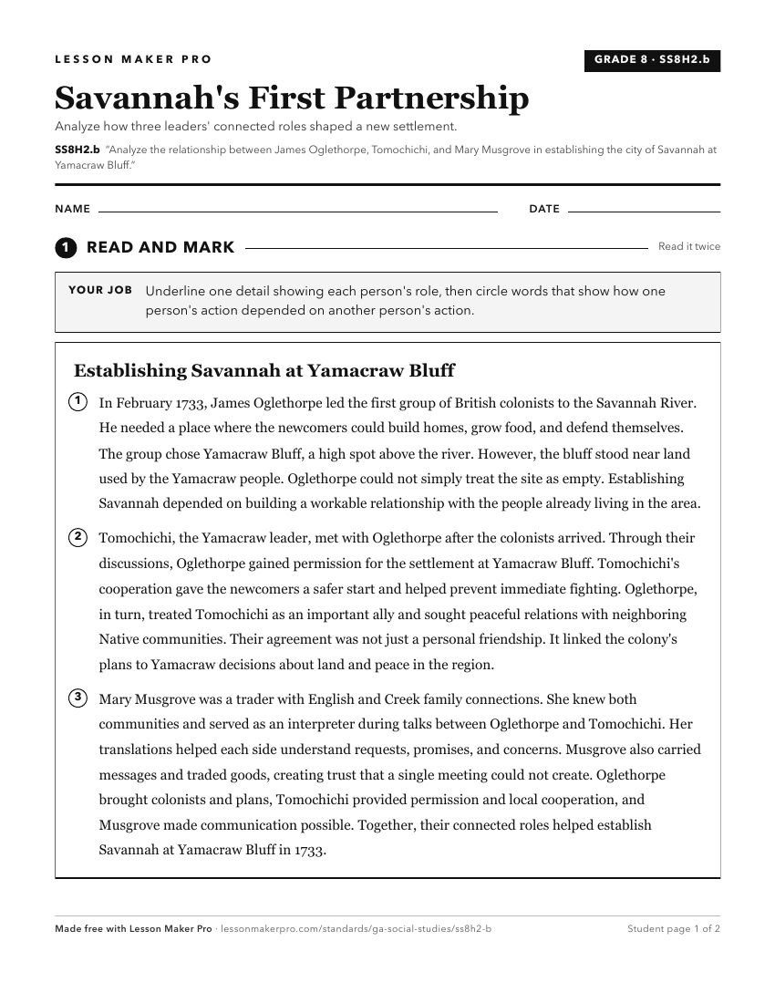 Preview of the SS8H2.b printable worksheet