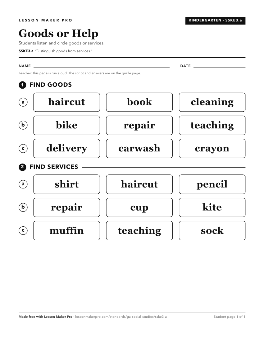 Preview of the SSKE3.a printable worksheet