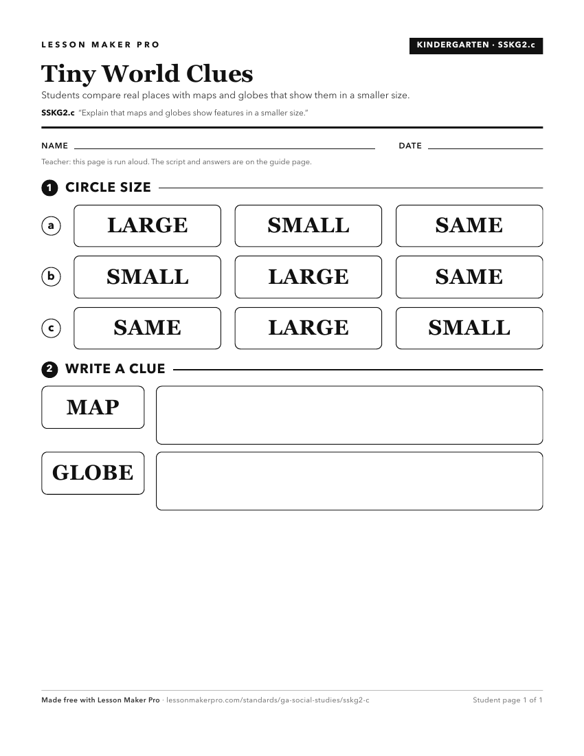Preview of the SSKG2.c printable worksheet