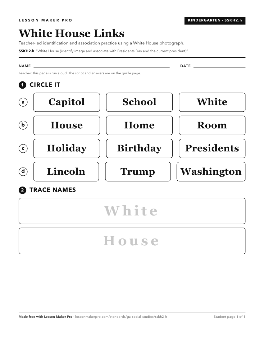 Preview of the SSKH2.h printable worksheet