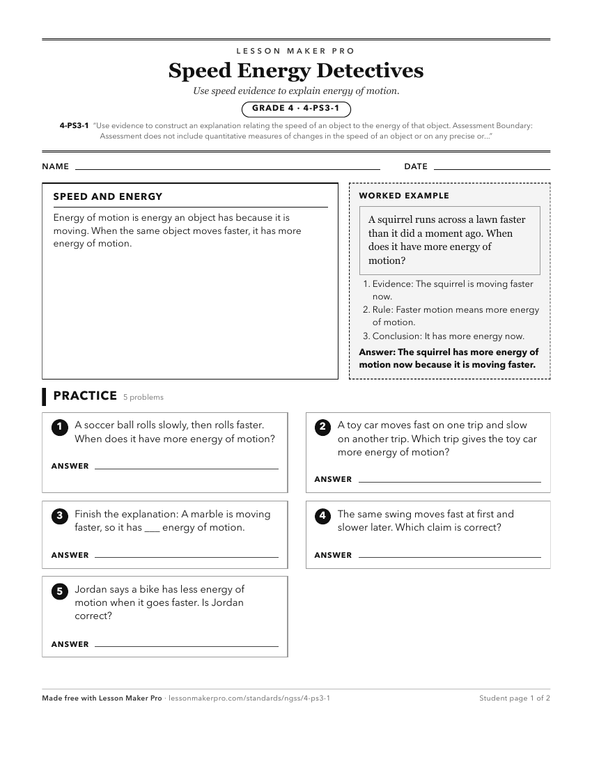 Preview of the 4-PS3-1 printable worksheet