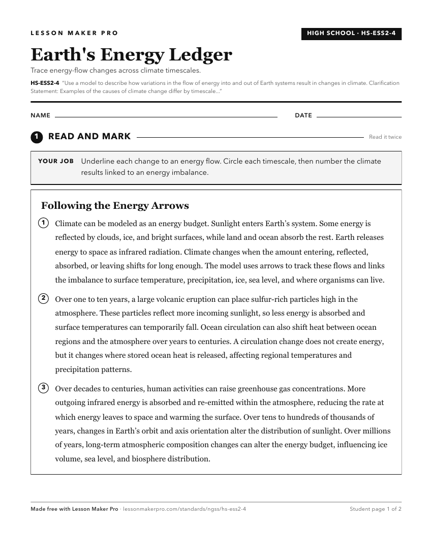 Preview of the HS-ESS2-4 printable worksheet