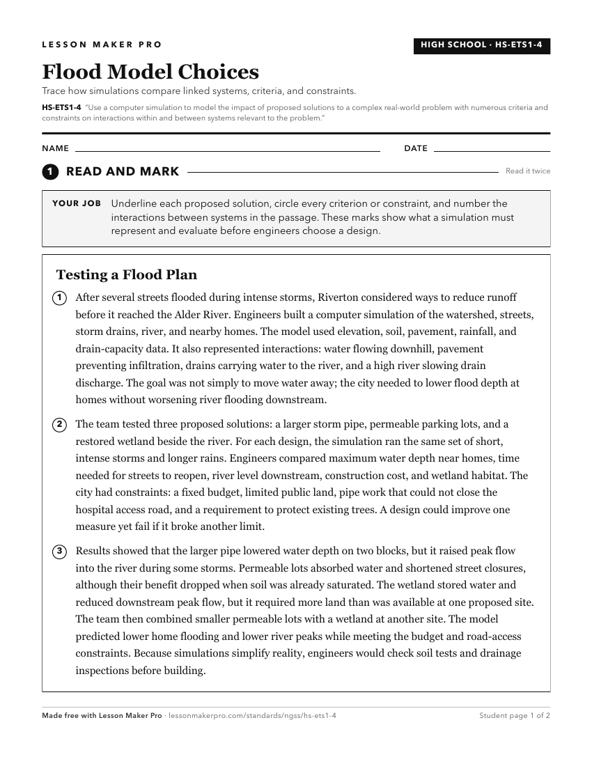 Preview of the HS-ETS1-4 printable worksheet