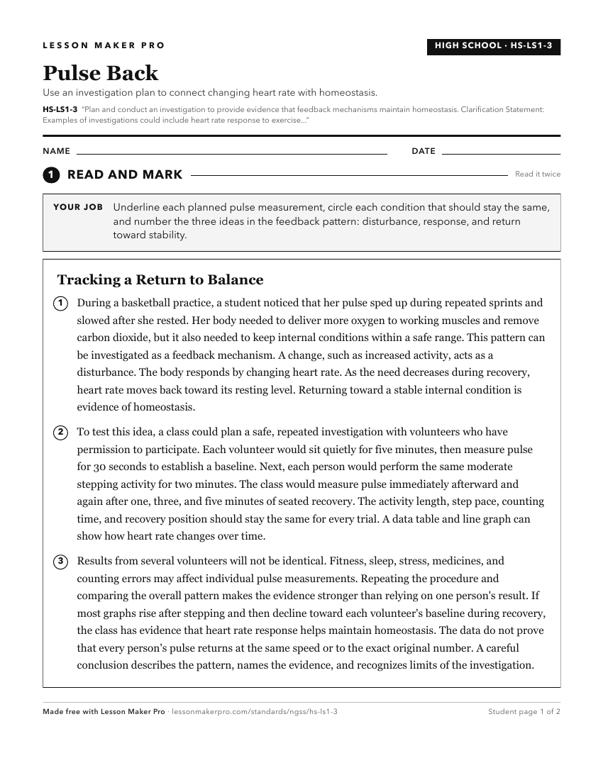 Preview of the HS-LS1-3 printable worksheet