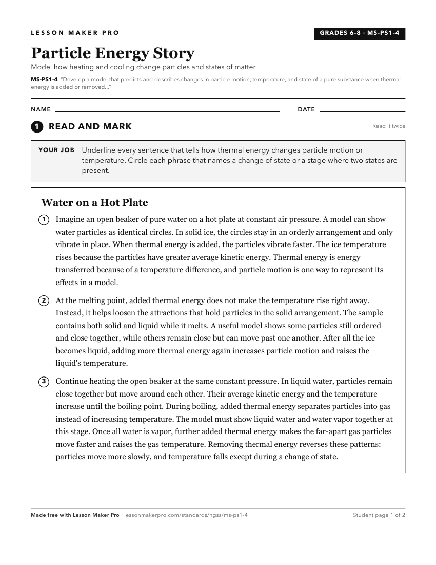 Preview of the MS-PS1-4 printable worksheet