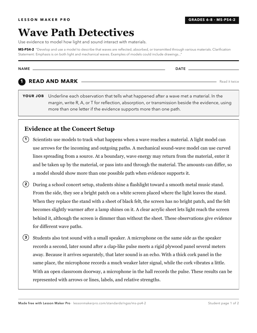 Preview of the MS-PS4-2 printable worksheet
