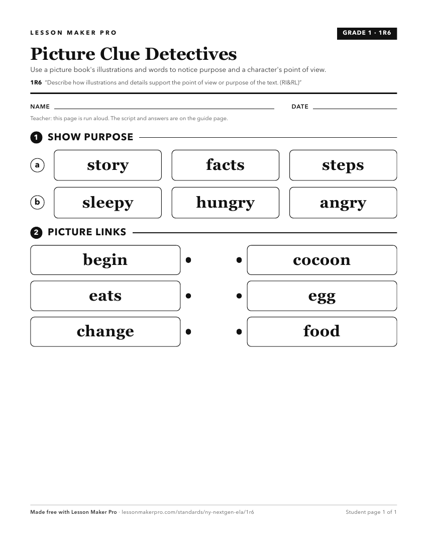 Preview of the 1R6 printable worksheet