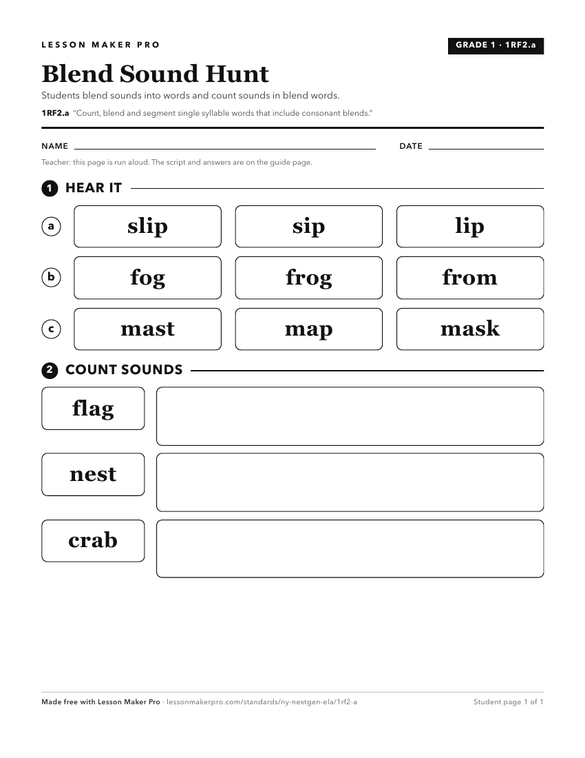 Preview of the 1RF2.a printable worksheet