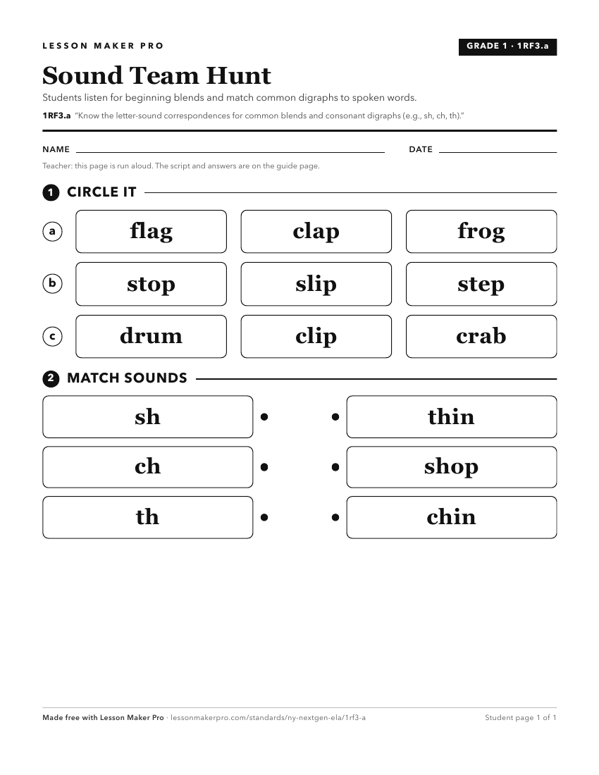 Preview of the 1RF3.a printable worksheet