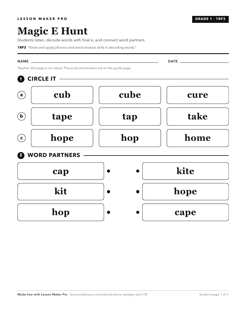 Preview of the 1RF3 printable worksheet