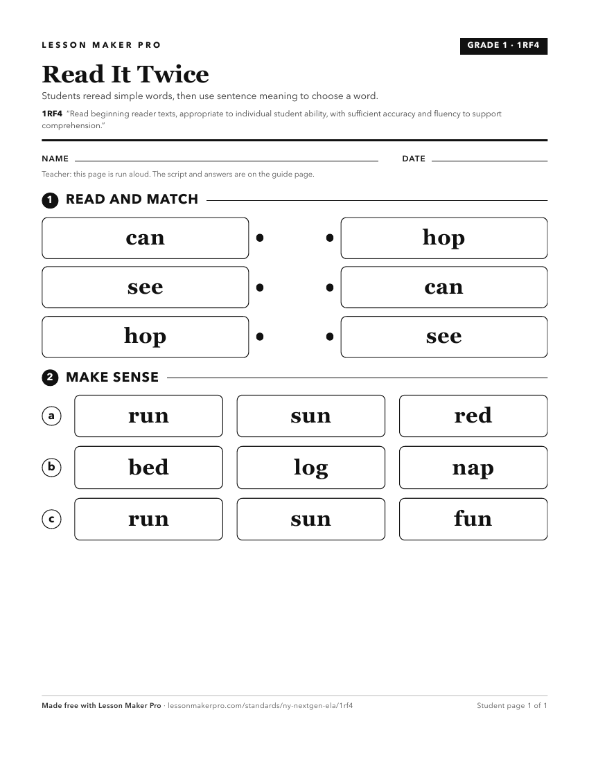 Preview of the 1RF4 printable worksheet