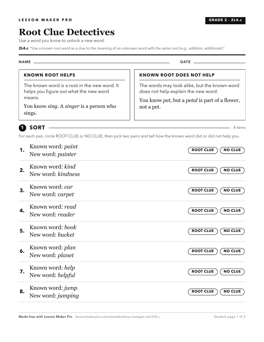 Preview of the 2L4.c printable worksheet
