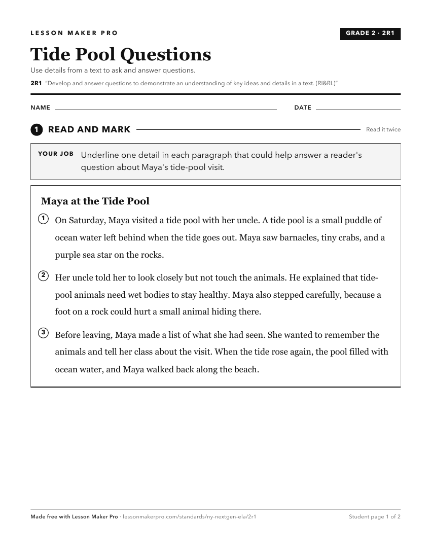 Preview of the 2R1 printable worksheet
