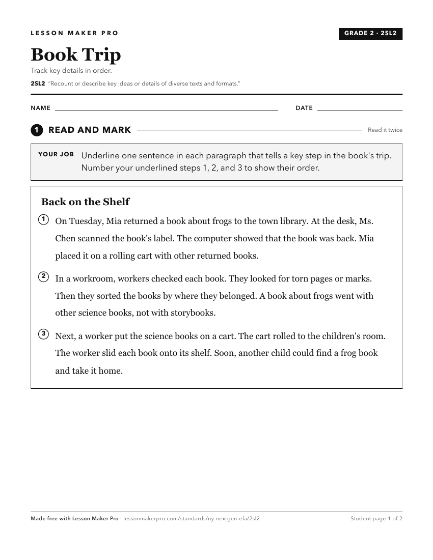 Preview of the 2SL2 printable worksheet