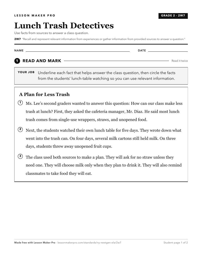 Preview of the 2W7 printable worksheet